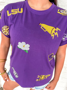 Queen Of Sparkles LSU Mini Icon Tee