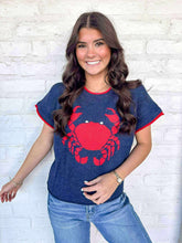 Load image into Gallery viewer, Crabby Mood Navy Top