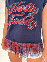 Load image into Gallery viewer, Queen Of Sparkles Ole Miss Feather Bottom Sweater Tank