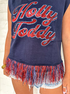 Queen Of Sparkles Ole Miss Feather Bottom Sweater Tank