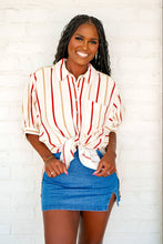 Load image into Gallery viewer, Can’t Keep Up Camel Stripe Top