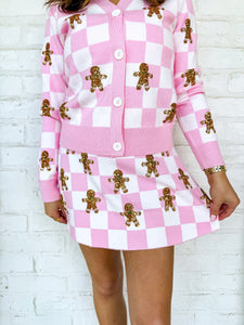 Pink Plaid Gingerbread Skirt