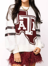 Load image into Gallery viewer, Queen Of Sparkles Texas A&amp;M Mascot Oversized Sweatshirt