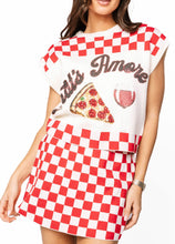 Load image into Gallery viewer, Queen Of Sparkles White &amp; Red Checkered ‘That’s Amore’ Too