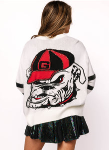 Queen Of Sparkles UGA Mascot Oversized Sweater