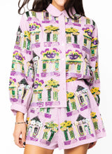 Load image into Gallery viewer, Queen Of Sparkles Diamond Mardi Gras Porches Button Up