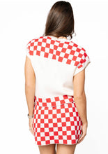 Load image into Gallery viewer, Queen Of Sparkles White &amp; Red Checkered ‘That’s Amore’ Too