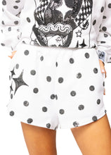 Load image into Gallery viewer, Queen Of Sparkles Queen Card White &amp; Black Polka Dot Short
