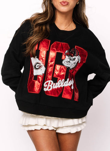 Queen Of Sparkles UGA Metallic Icon Sweatshirt