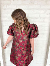 Load image into Gallery viewer, Dinner Reservations Burgundy Dress
