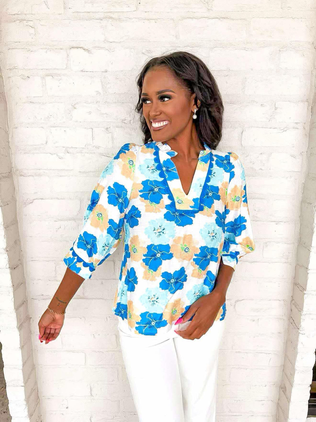 Arrival Time Blue Top