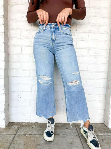 Surf Rider High Rise Wide Leg Denim Jean