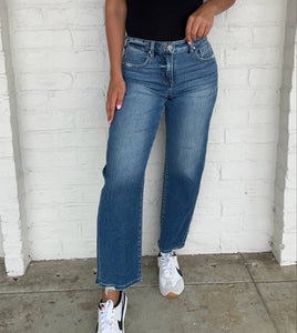 Catch You Later Medium MidRise Slim Barrel Jean