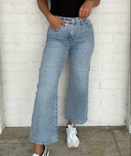 Load image into Gallery viewer, Reach Out Light High Rise Crop Wide Jean