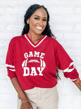 Load image into Gallery viewer, Varsity Game Day Red Top