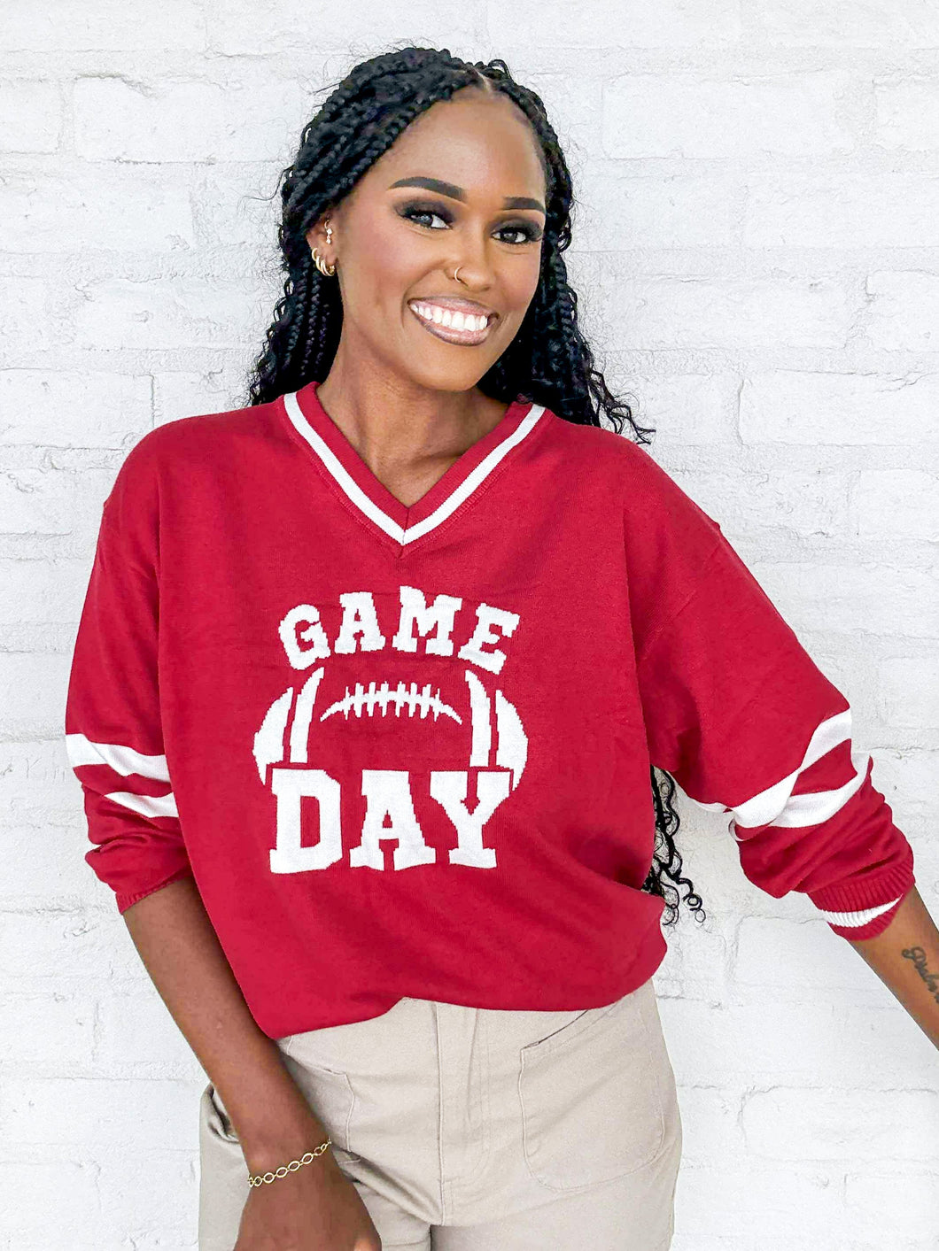 Varsity Game Day Red Top