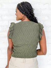 Load image into Gallery viewer, First Time Here Olive Top