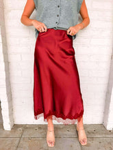 Load image into Gallery viewer, Take Me Home Burgundy Skirt