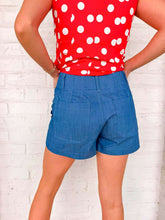 Load image into Gallery viewer, The Colette Scallop Indigo Shorts