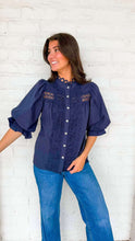 Load image into Gallery viewer, Call Me Later Navy Top