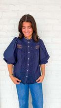 Load image into Gallery viewer, Call Me Later Navy Top