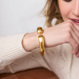 Julie Vos solara demi cuff, Gold bracelet, old cuff, gold bracelet on womens arm