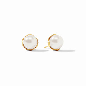 Julie Vos Penelope Medium Pearl Gold Stud