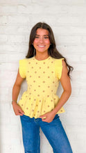 Load image into Gallery viewer, Polka Dot Power Yellow Top