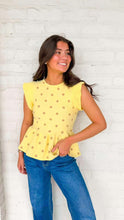 Load image into Gallery viewer, Polka Dot Power Yellow Top