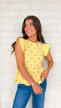 Load image into Gallery viewer, Polka Dot Power Yellow Top