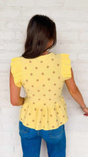 Load image into Gallery viewer, Polka Dot Power Yellow Top