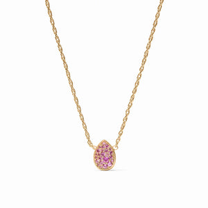 Julie Vos Teardrop Pink Tourmaline Delicate Necklace