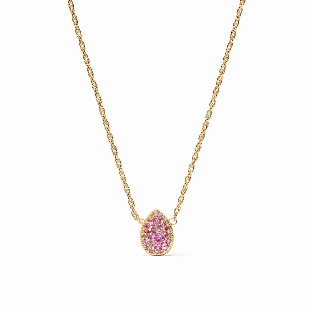 Julie Vos Teardrop Pink Tourmaline Delicate Necklace