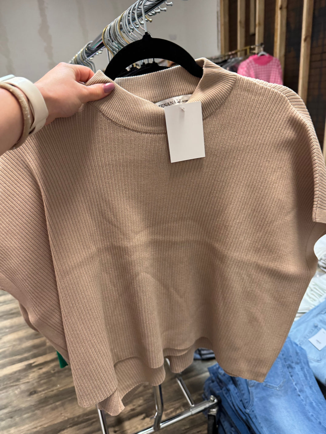 Here When Needed Light Mocha Top
