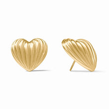Load image into Gallery viewer, Julie Vos Puffy Heart Statement Gold Stud