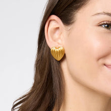 Load image into Gallery viewer, Julie Vos Puffy Heart Statement Gold Stud