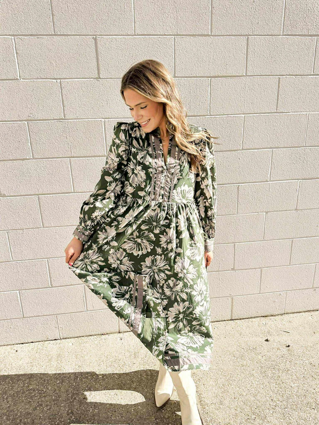 Said Yes Olive Dress