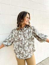 Load image into Gallery viewer, Things To Do Leopard Gray Mix Top