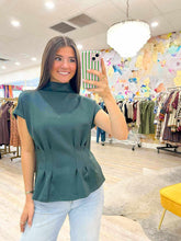 Load image into Gallery viewer, Keep Me Company Dark Green Top