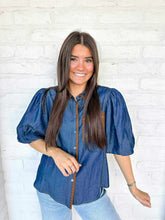 Load image into Gallery viewer, THML Feel It Coming Dark Blue Top