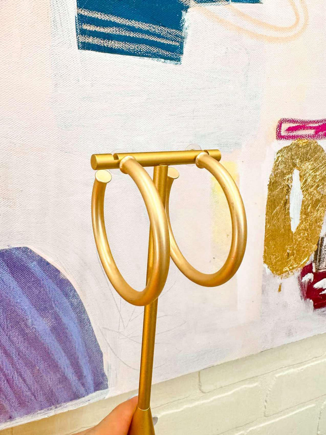 Satin Gold Big Hoop Earring