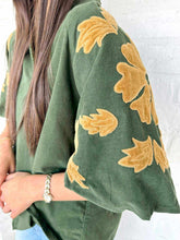 Load image into Gallery viewer, THML Velvet Green Chenille Top