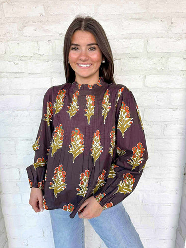 THML Down In The Garden Black Top