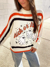 Load image into Gallery viewer, Queen Of Sparkles Trick or Treat Long Sleeve Sweater