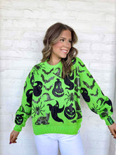 Load image into Gallery viewer, Queen Of Sparkles Green &amp; Black Icon Sweatshirt