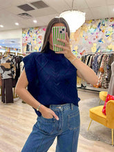 Load image into Gallery viewer, Notice Me Navy Top