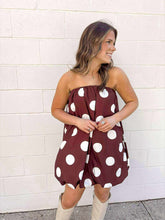 Load image into Gallery viewer, Spotted You Brown Bubble Dress