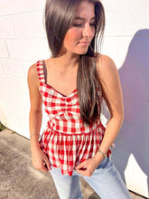 Load image into Gallery viewer, Real Good Time Red &amp; White Top