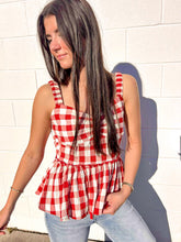 Load image into Gallery viewer, Real Good Time Red &amp; White Top