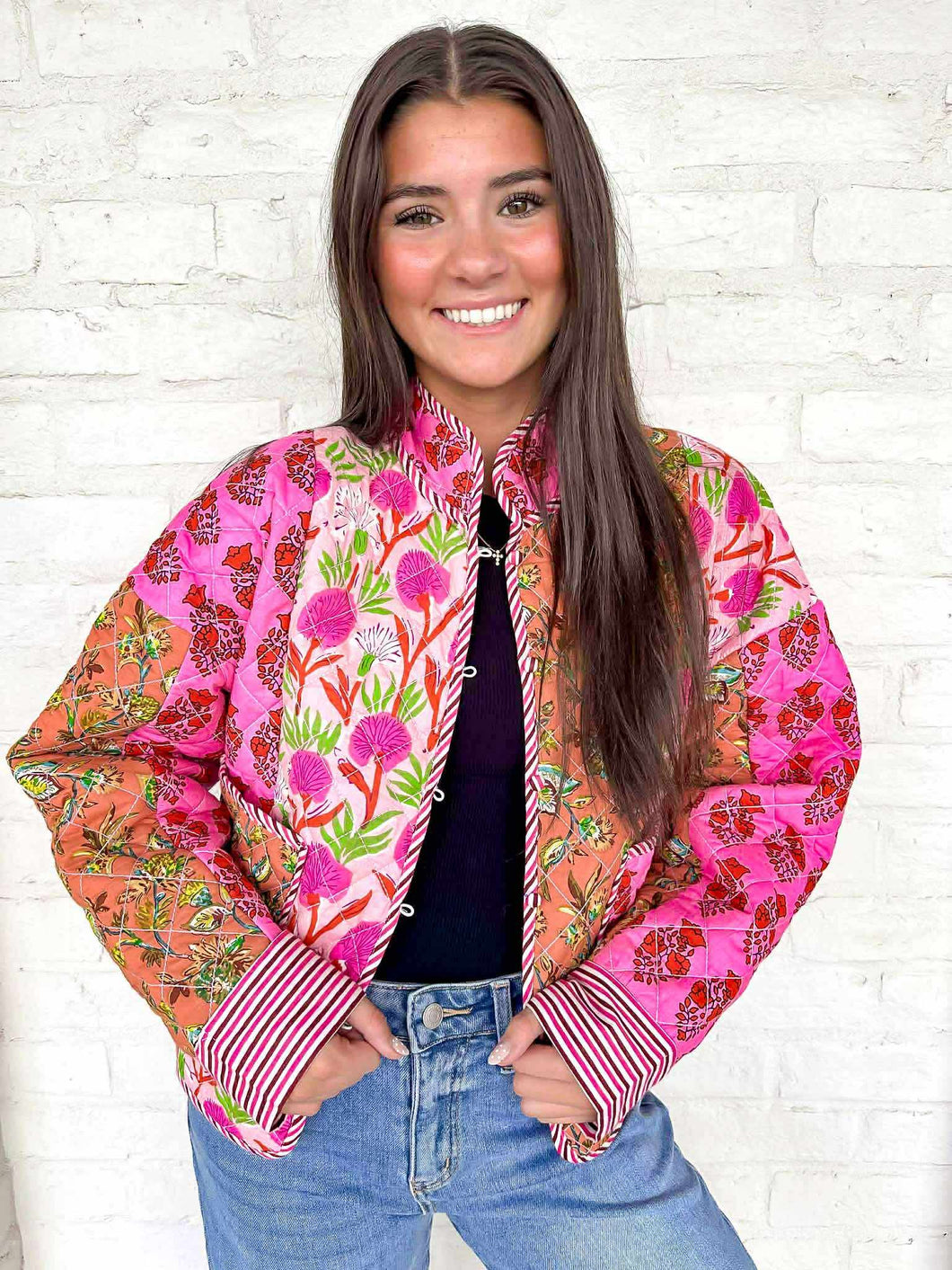 THML Garden Of Love Pink Patch Jacket